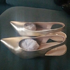 Topshop leather sling back shoes